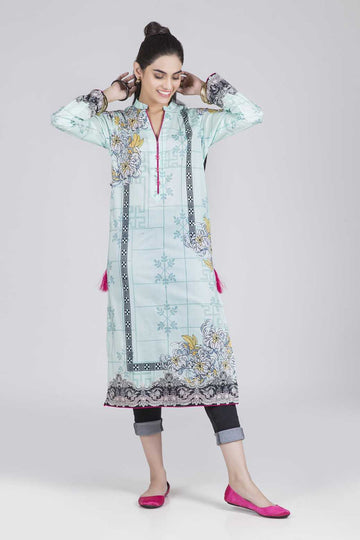 Bonanza Satrangi Butterfly Blue - 1 PcSummer Spring Lawn Collection Vol 1 2020 | Bonanza Lawn